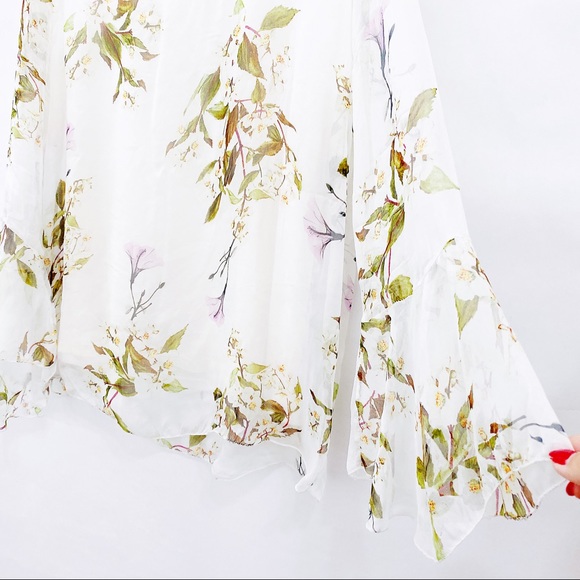 100% Silk Floral Blouse Made In Italy - Picture 2 of 2